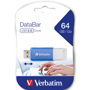Verbatim DataBar USB 2.0 64GB Blue - USB-Stick - 64 GB