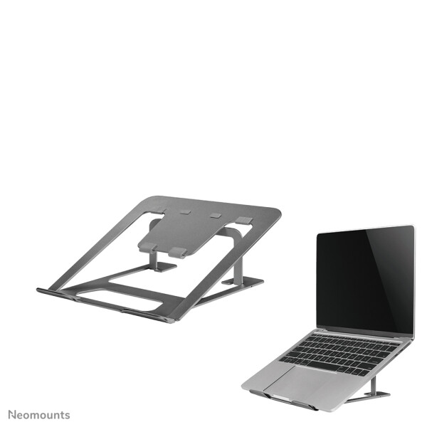 Neomounts by Newstar Faltbarer Laptop-Ständer - Notebook-Ständer - Grau - 25,4 cm (10 Zoll) - 43,2 cm (17 Zoll) - 254 - 431,8 mm (10 - 17 Zoll) - 5 kg