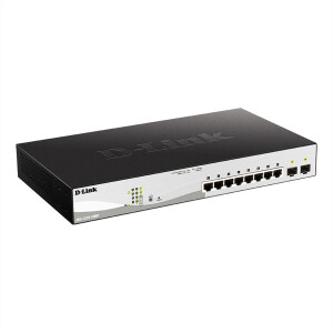 D-Link 10-Port Layer2 PoE+ Smart Managed Gigabit Switch8 x 10/100/1000Mbit/s TP RJ-45 PoE - Switch - 1 Gbps