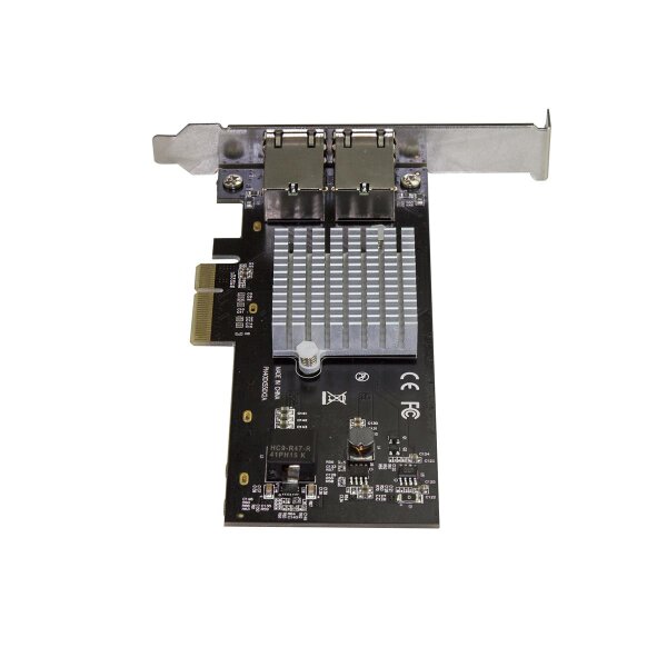 StarTech.com 2 Port PCIe 10GBase-T / NBASE-T Ethernet Netzwerkkarte - mit Intel X550 Chip - Eingebaut - Verkabelt - PCI Express - Ethernet - 10000 Mbit/s - Schwarz