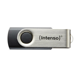 Intenso Basic Line - 32 GB - USB Typ-A - 2.0 - 28 MB/s - Drehring - Schwarz - Silber