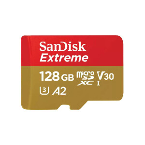 SanDisk Extreme microSDXC 128GB+SD Adapter 190MB/s 90MB/s...