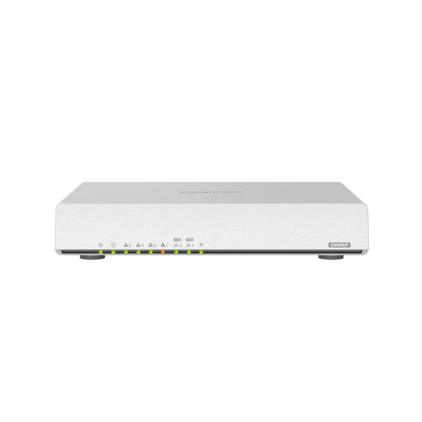 QNAP QHora-301W - Wi-Fi 6 (802.11ax) - Dual-Band (2,4 GHz/5 GHz) - Weiß - Tabletop-Router