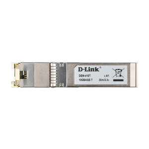D-Link DEM-410T - Kupfer - 10000 Mbit/s - SFP+ - 30 m - Silber - 74 mm