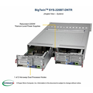 Supermicro BigTwin SuperServer SYS-220BT-DNTR - Barebone...