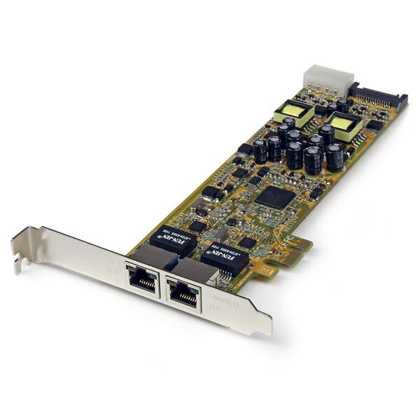 StarTech.com Dual Port PCI Express Gigabit Netzwerkkarte - PCIe PoE/PSE NIC Server Adapter - Eingebaut - Verkabelt - PCI Express - Ethernet - 2000 Mbit/s