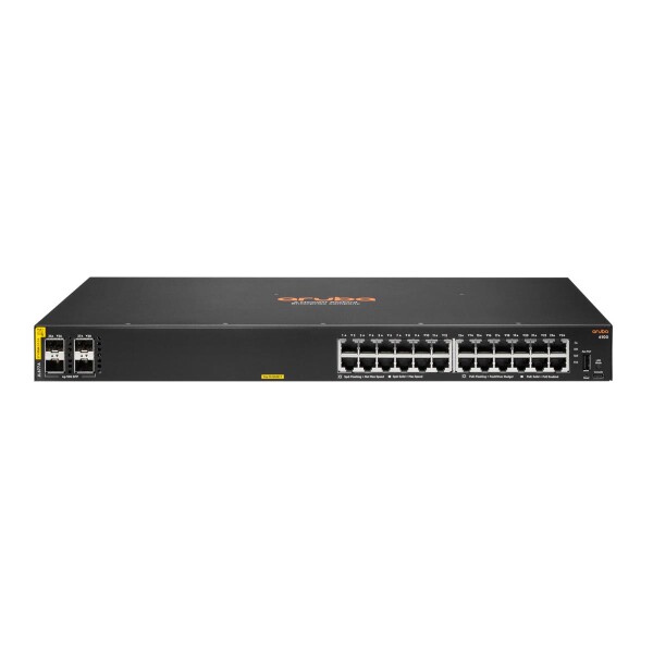 HPE 6100 24G Class4 PoE 4SFP+ 370W - Managed - L3 - Gigabit Ethernet (10/100/1000) - Power over Ethernet (PoE) - Rack-Einbau - 1U