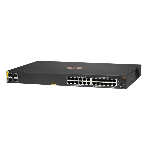 HPE 6100 24G Class4 PoE 4SFP+ 370W - Managed - L3 - Gigabit Ethernet (10/100/1000) - Power over Ethernet (PoE) - Rack-Einbau - 1U