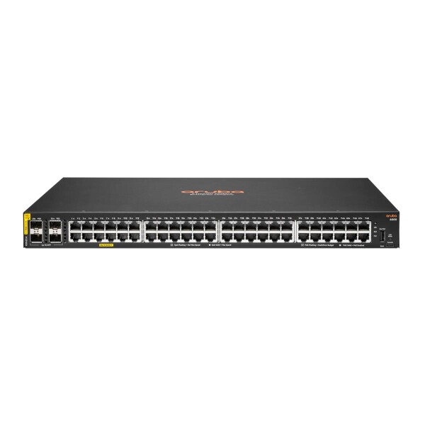 HPE 6000 48G Class4 PoE 4SFP 370W - Managed - L3 - Gigabit Ethernet (10/100/1000) - Power over Ethernet (PoE) - Rack-Einbau - 1U