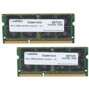 Mushkin SO-DIMM 16GB DDR3 Essentials - 16 GB - 2 x 8 GB -...