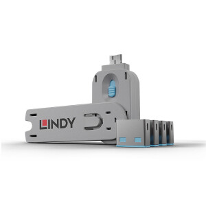 Lindy USB Port Schloss 4 Stueck mit Schlüssel Code...