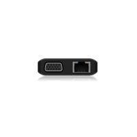 ICY BOX IB-DK4070-CPD - Kabelgebunden - USB 3.2 Gen 1 (3.1 Gen 1) Type-C - 100 W - 1000 Mbit/s - Anthrazit - Schwarz - MicroSDXC - SDXC