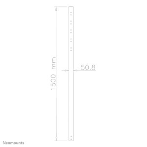 Neomounts by Newstar Verl&auml;ngerungsrohr - Schwarz - 50 kg - Zimmerdecke - FPMA-C200BLACK/C400BLACK/PLASMA-C100BLACK - 150 mm - 95 mm