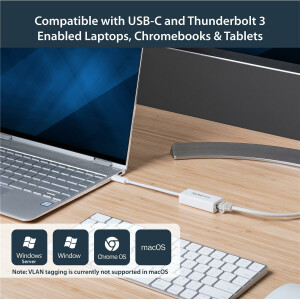 StarTech.com USB-C to Gigabit Network Adapter - USB 3.1 Gen 1 - White