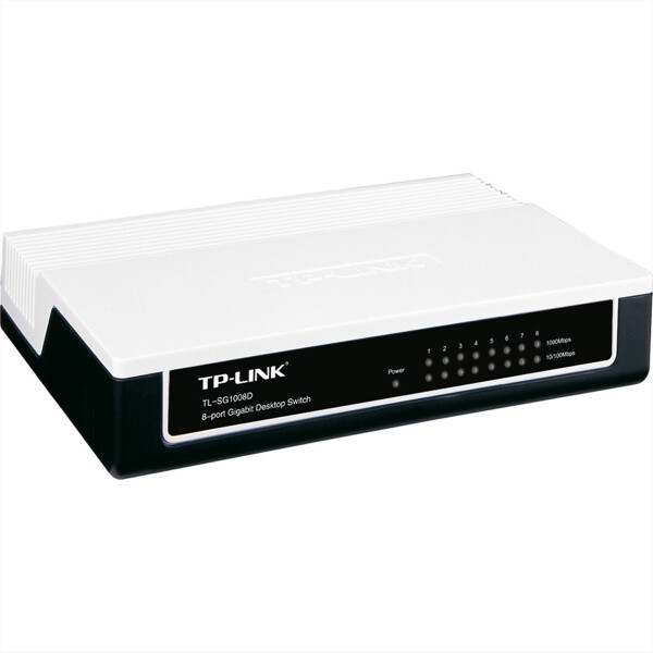 TP-LINK TL-SG1008D - Unmanaged - Gigabit Ethernet (10/100/1000) - Vollduplex - Wandmontage