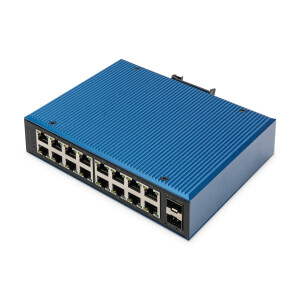 DIGITUS Industrial Ethernet Switch 16-Port...