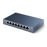 TP-LINK TL-SG108 - Unmanaged - L2 - Gigabit Ethernet (10/100/1000) - Vollduplex - Wandmontage