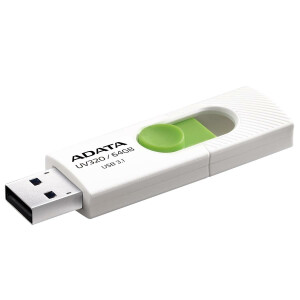 ADATA UV320 - 64 GB - USB Typ-A - 3.2 Gen 1 (3.1 Gen 1) - Dia - 7,9 g - Gr&uuml;n - Wei&szlig;