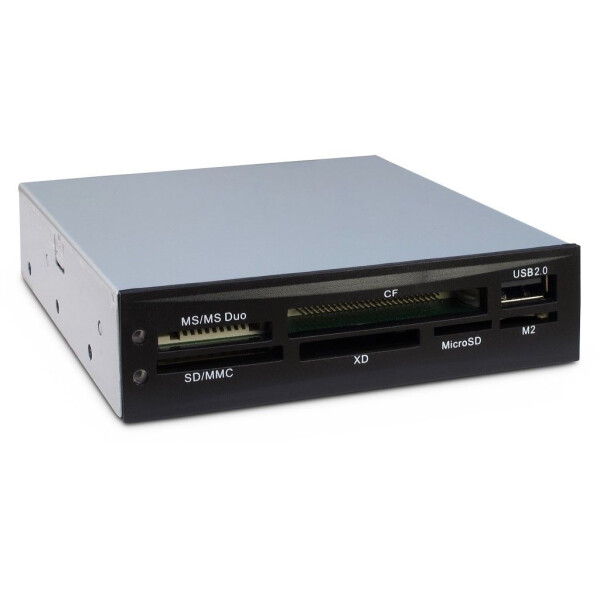 Inter-Tech CI-02 - CF - CF Typ II - MMC - MS Duo - MS Micro (M2) - MS PRO - MS PRO Duo - Speicherstick (MS) - MicroDrive,... - Schwarz - 3.5 Zoll - 480 Mbit/s - Daten - Leistung - USB 2.0