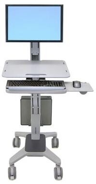 Ergotron WorkFit C-Mod - Single Display Sit-Stand Workstation - 8,1 kg - 68,6 cm (27 Zoll) - 75 x 75 mm - 100 x 100 mm - Höhenverstellung - Grau
