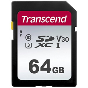 Transcend TS64GSDC300S - 64 GB - SDXC - Klasse 10 - NAND - 95 MB/s - 40 MB/s
