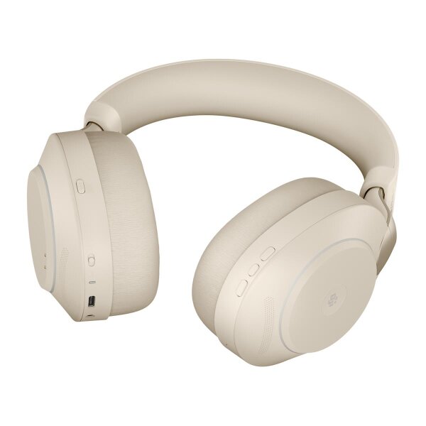 Jabra Evolve2 85 - MS Stereo - Kopfhörer - Kopfband - Büro/Callcenter - Beige - Binaural - Bluetooth-Pairing - Abspielen/Pause - Track < - Ortung > - Lautstärke + - Lautsärke -