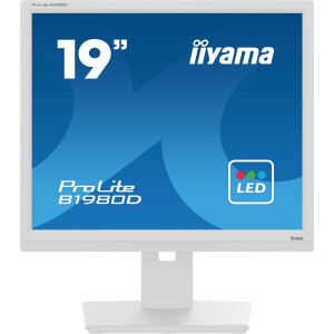 Iiyama 48.0cm 19&quot; B1980D-W5 5 4 VGA+DVI Lift white retail - Flachbildschirm (TFT/LCD) - 48 cm