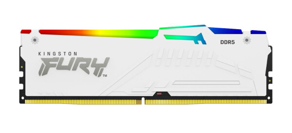 Kingston FURY Beast 32GB DIMM 6000MT/s DDR5 CL36 Kit of 2 White RGB EXPO - 32 GB - DIMM