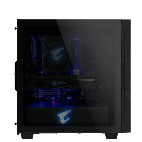 Gigabyte AORUS C300 GLASS - Midi Tower - PC - Glas - Kunststoff - Stahl - Schwarz - ATX,Micro ATX,Mini-ITX - Gaming