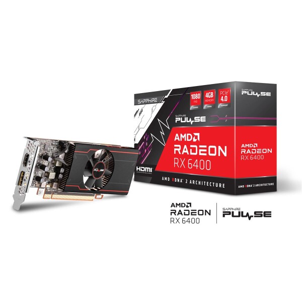 Sapphire PULSE 11315-01-20G - Radeon RX 6400 - 4 GB - GDDR6 - 64 Bit - 7680 x 4320 Pixel - PCI Express 4.0
