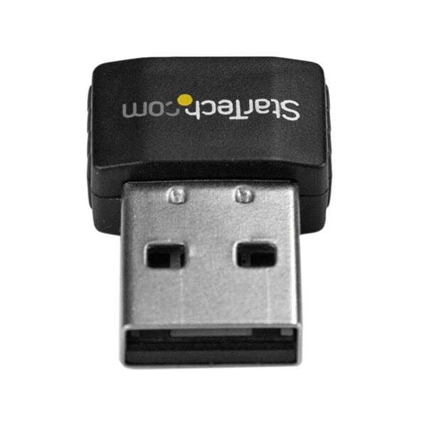 StarTech.com USB WiFi Adapter - AC600 - Dual-Band Nano Wireless Adapter - Kabellos - USB - WLAN - 433 Mbit/s - Schwarz