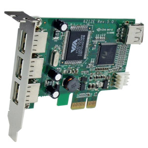 StarTech.com 4 Port USB 2.0 PCI Express Low Profile...