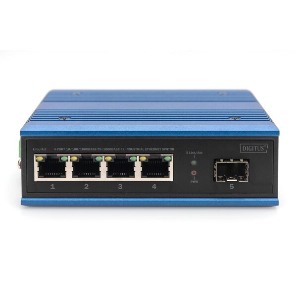 DIGITUS 4-port 10/100/1000BASE-TX+1000Base-FX Industrial Ethernet Switch