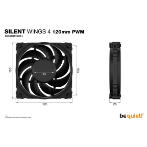 Be Quiet! SILENT WINGS 4 | 120mm PWM - Ventilator - 12 cm...