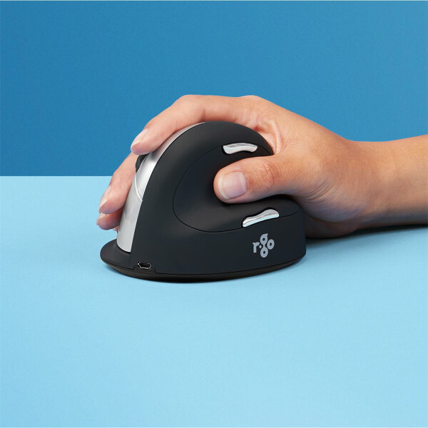 R-Go HE Mouse Vertical Mouse Wireless Right - Maus - 5 Tasten