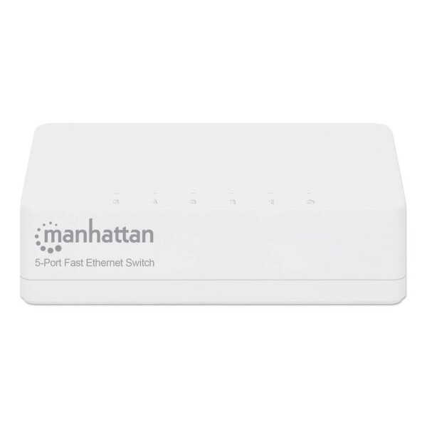Manhattan 5-Port Fast Ethernet Switch - Kunststoffgehäuse - Desktop-Format - IEEE 802.3az (Energy Efficient Ethernet) - Unmanaged - Fast Ethernet (10/100) - Vollduplex
