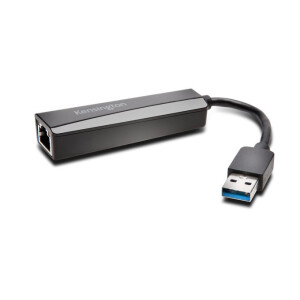 Kensington UA0000E USB-A-Ethernet-Adapter &ndash; schwarz - Kabelgebunden - USB - Ethernet - 5000 Mbit/s - Schwarz