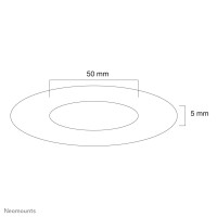 Neomounts by Newstar Abdeckrosette - Schwarz - Kunststoff - Zimmerdecke - 3 mm - 5 cm - 1 St&uuml;ck(e)