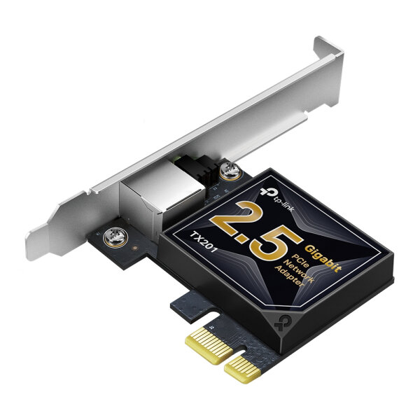 TP-LINK TX201 - Eingebaut - Kabelgebunden - PCI Express - Ethernet - 2500 Mbit/s - Schwarz - Grau