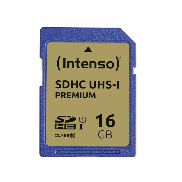 Intenso SD Karte UHS-I Premium - 16 GB - SDHC - Klasse 10 - UHS-I - 90 MB/s - Class 1 (U1)