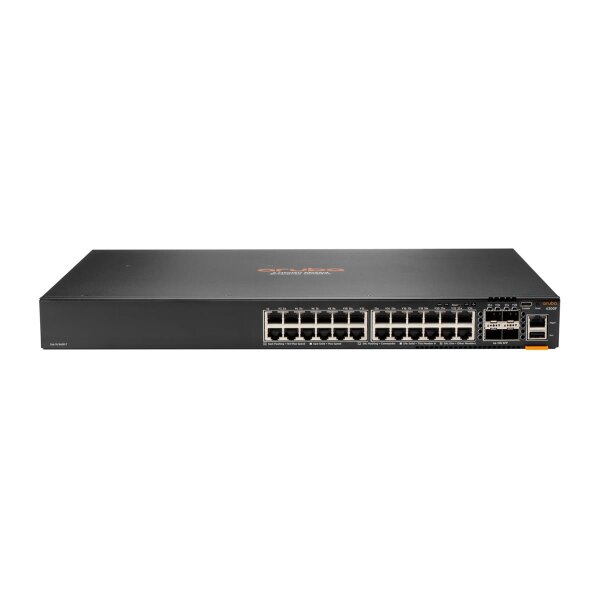 HPE a Hewlett Packard Enterprise company Aruba 6200F 24G Class4 PoE 4SFP+ 370W - Managed - L3 - Gigabit Ethernet (10/100/1000) - Power over Ethernet (PoE) - Rack-Einbau - 1U
