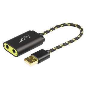Xtrfy SC1 - Schwarz - Gelb - USB - 2 x 3.5mm - M&auml;nnlich - Weiblich - Gold