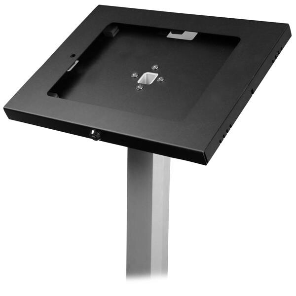 StarTech.com Verschließbarer iPad Ständer - Multimedia-Ständer - Schwarz - Silber - Aluminium - Kunststoff - Stahl - Tablet - 1,5 kg - 24,6 cm (9.7 Zoll)