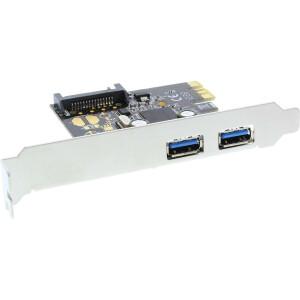 InLine Schnittstellenkarte - 2x USB 3.0 - PCIe - mit SATA...