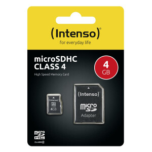 Intenso microSD Karte Class 4 - 4 GB - MicroSDHC - Klasse...