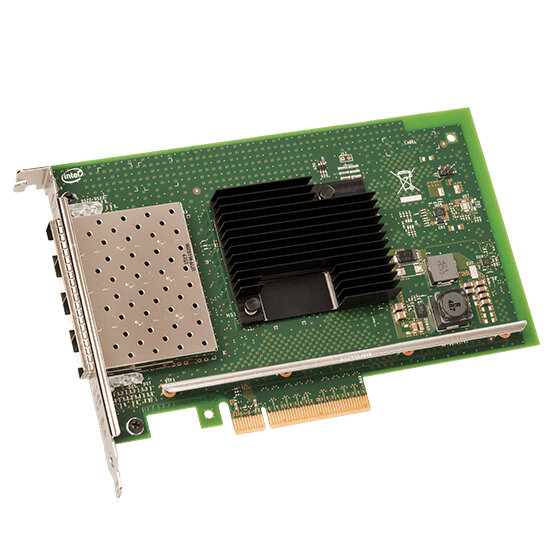 Intel X710DA4FHBLK - Eingebaut - Kabelgebunden - PCI Express - Faser - 10000 Mbit/s - Schwarz - Grün - Edelstahl