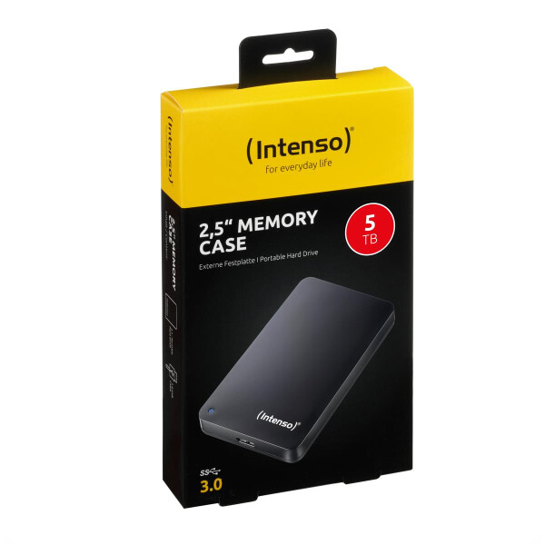 Intenso 2,5" Memory Case - 5000 GB - 2.5 Zoll - 3.2 Gen 1 (3.1 Gen 1) - 5400 RPM - Schwarz