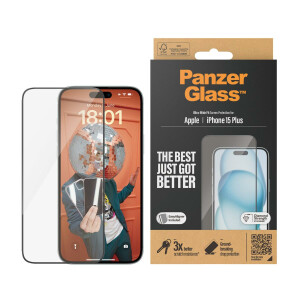 PanzerGlass Displayschutz Ultra Wide Fit iPhone 15 Plus