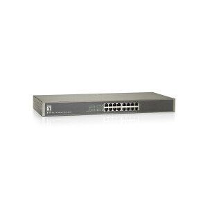 LevelOne 16-Port-Fast Ethernet-Switch - Unmanaged - Fast...