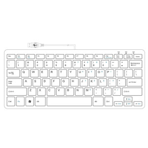 R-Go Compact R-Go Tastatur - QWERTY (US) - wei&szlig; - kabelgebunden - Mini - Kabelgebunden - USB - QWERTY - Wei&szlig;